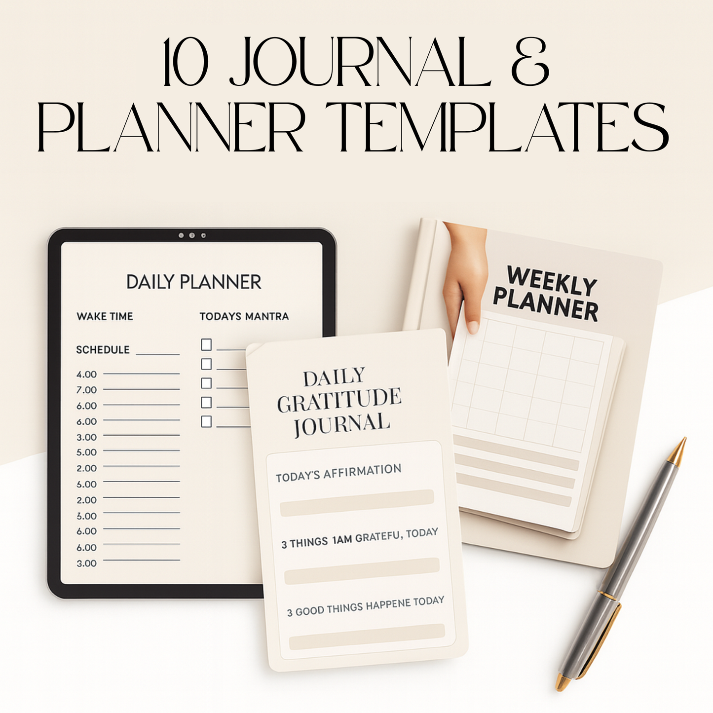 10 Journal & Planner Templates